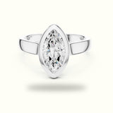 Marquise Solitaire Bezel Set Lab-Grown Diamond Ring