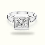 Princess Bezel Solitaire Lab-Grown Diamond Ring