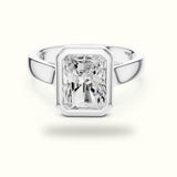 Radiant Bezel Lab-Grown Diamond Solitaire Ring