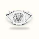 Cushion Bezel Solitaire Lab-Grown Diamond Ring