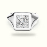 Princess Bezel Lab-Grown Diamond Solitaire Ring