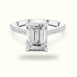 Emerald Corner Prong Solitaire Engagement Ring