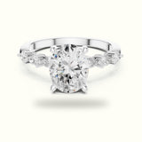 Oval Vintage Hidden Halo Lab-Grown Diamond Engagement Ring