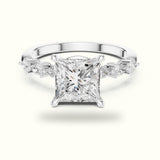 Princess Vintage Hidden Halo Lab-Grown Diamond Engagement Ring