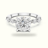 Round Vintage Hidden Halo Lab-Grown Diamond Engagement Ring