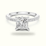 Princess-Cut Lab-Grown Diamond Solitaire Engagement Ring
