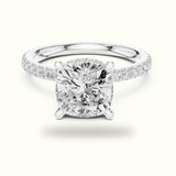 Cushion Double Hidden Halo Ring - DDLR-1017