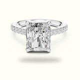 Radiant Basket with Hidden Halo Lab-Grown Diamond Solitaire Ring
